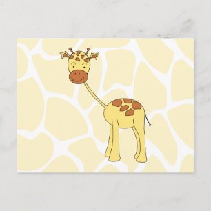 Niedliche Giraffe. Cartoon. Postkarte