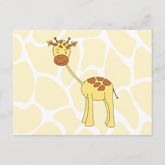 Niedliche Giraffe. Cartoon. Postkarte (Vorderseite)