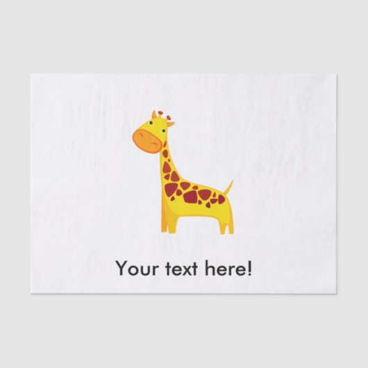 Niedliche Giraffe Cartoon Seidenpapier (Vorderseite)