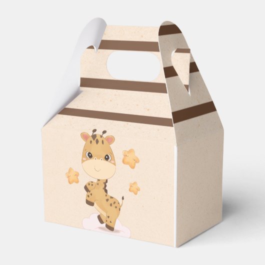 Niedliche Giraffe Cartoon Stars Kinderdusche Gefäl Geschenkschachtel (Vorderseite)