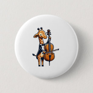 Niedliche Giraffe Cello Giraffen Musikermusik Button