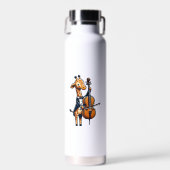 Niedliche Giraffe Cello Giraffen Musikermusik Trinkflasche (Vorne)