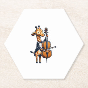 Niedliche Giraffe Cello Giraffen Musikermusik Untersetzer
