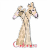 Niedliche Giraffe Couple Thunder_Cove Aufkleber (Vorderseite)