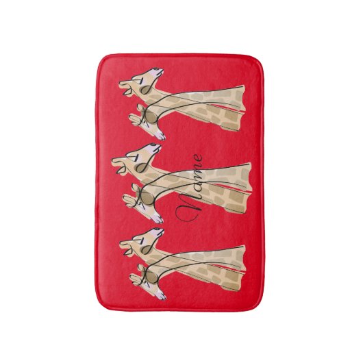 Niedliche Giraffe Couple Thunder_Cove Badematte (Vorderseite Vertikal)