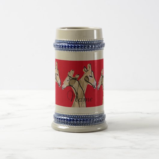Niedliche Giraffe Couple Thunder_Cove Bierglas (Mittel)