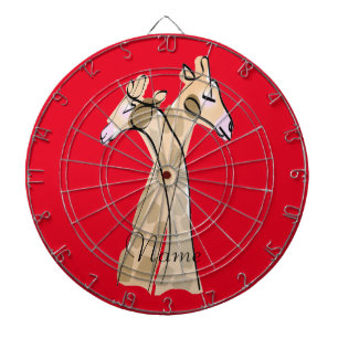 Niedliche Giraffe Couple Thunder_Cove Dartscheibe