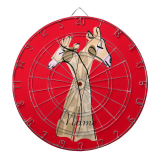 Niedliche Giraffe Couple Thunder_Cove Dartscheibe