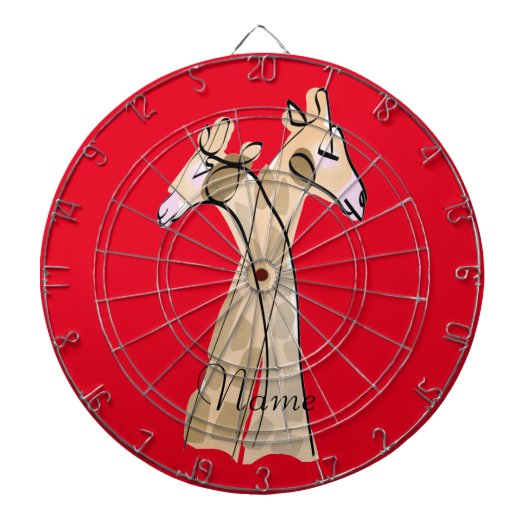 Niedliche Giraffe Couple Thunder_Cove Dartscheibe (vorne)