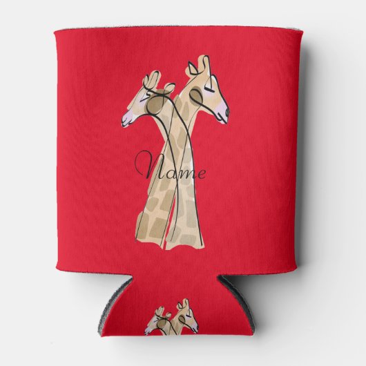 Niedliche Giraffe Couple Thunder_Cove Dosenkühler (Vorderseite)