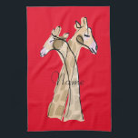 Niedliche Giraffe Couple Thunder_Cove Geschirrtuch<br><div class="desc">2 niedliche Giraffen mit Hals verwoben wie romantische Partner. Eine gute Art,  Ihnen zu zeigen,  wie Sie sich über Ihre Ehefrau,  Ihren Ehemann,  Ihre Freundin,  Ihren Freund,  etc. fühlen,  sich mit Ihrem eigenen Gruß,  Namen,  Nachricht etc. anpassen</div>