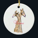 Niedliche Giraffe Couple Thunder_Cove Keramik Ornament<br><div class="desc">2 niedliche Giraffen mit Hals verwoben wie romantische Partner. Eine gute Art,  Ihnen zu zeigen,  wie Sie sich über Ihre Ehefrau,  Ihren Ehemann,  Ihre Freundin,  Ihren Freund,  etc. fühlen,  sich mit Ihrem eigenen Gruß,  Namen,  Nachricht etc. anpassen</div>