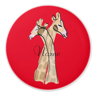 Niedliche Giraffe Couple Thunder_Cove Keramikknauf