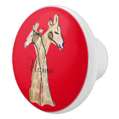 Niedliche Giraffe Couple Thunder_Cove Keramikknauf (Rechts)