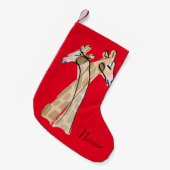 Niedliche Giraffe Couple Thunder_Cove Kleiner Weihnachtsstrumpf (Vorderansicht (hängend))