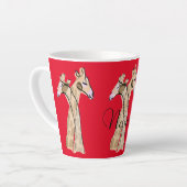 Niedliche Giraffe Couple Thunder_Cove Milchtasse (Linke Ecke)