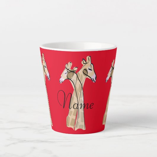 Niedliche Giraffe Couple Thunder_Cove Milchtasse (Vorderseite)