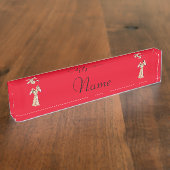 Niedliche Giraffe Couple Thunder_Cove Namensplakette (Seite)