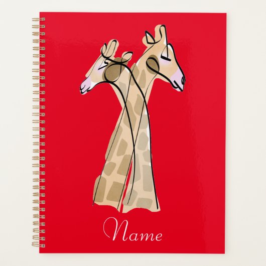 Niedliche Giraffe Couple Thunder_Cove Planer (Vorderseite)