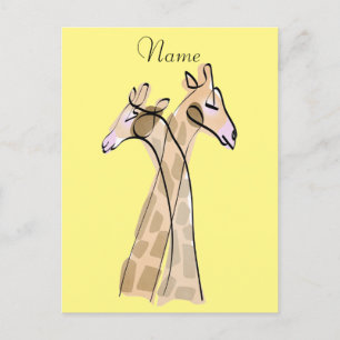 Niedliche Giraffe Couple Thunder_Cove Postkarte