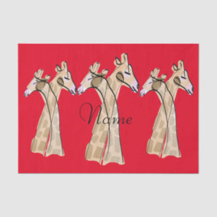Niedliche Giraffe Couple Thunder_Cove Seidenpapier