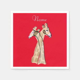 Niedliche Giraffe Couple Thunder_Cove Serviette