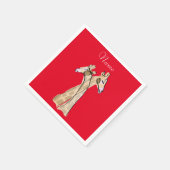 Niedliche Giraffe Couple Thunder_Cove Serviette (Ecke)