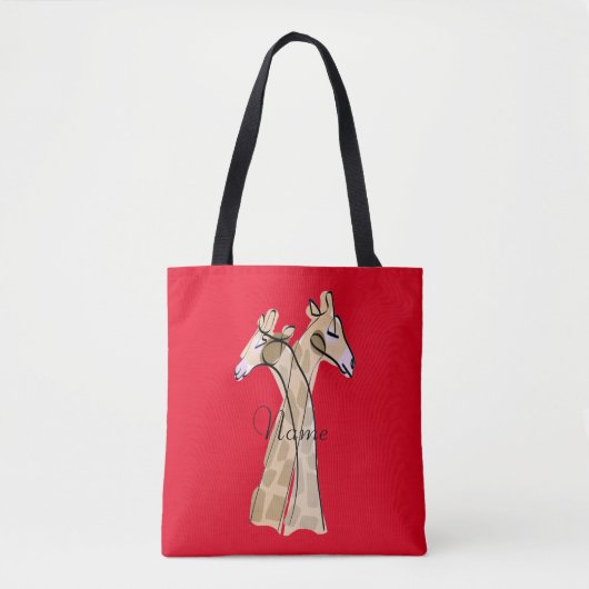 Niedliche Giraffe Couple Thunder_Cove Tasche (Vorderseite)