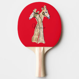 Niedliche Giraffe Couple Thunder_Cove Tischtennis Schläger
