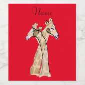 Niedliche Giraffe Couple Thunder_Cove Weinetikett (Einzelnes Label)
