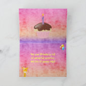 Niedliche Giraffe & Cupcake Happy Birthday Karte (Innenseite)