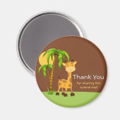 Niedliche Giraffe Danke, Magnet (Vorderseite/Rückseite)