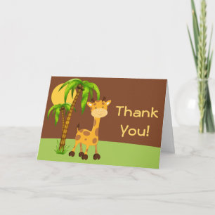 Niedliche Giraffe Dankeskarte