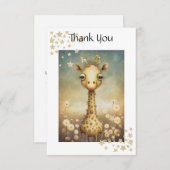 Niedliche Giraffe Dankeskarte (Vorne/Hinten)