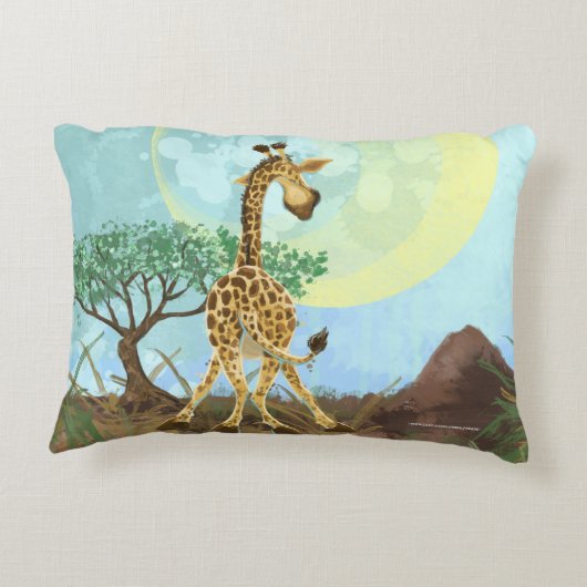 Niedliche Giraffe Dekokissen (Rückseite)