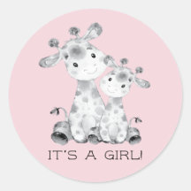 Niedliche Giraffe Es ist ein Girl-Gefallen-Sticker
