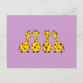 Niedliche Giraffe, frei lebende Tiere Postkarte