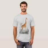 Niedliche Giraffe für afrikanische Wildtiermänner T-Shirt (Vorne ganz)