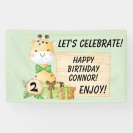 Niedliche Giraffe für Kleinkinder Banner