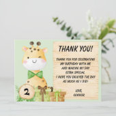 Niedliche Giraffe für Kleinkinder Dankeskarte (Stehend Vorderseite)