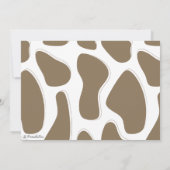 Niedliche Giraffe für Kleinkinder Dankeskarte (Rückseite)