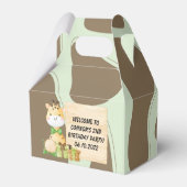 Niedliche Giraffe für Kleinkinder Gefälligkeitsbox Geschenkschachtel (Rückseite)