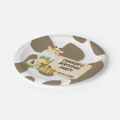 Niedliche Giraffe für Kleinkinder Pappteller (Schrägansicht)