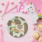 Niedliche Giraffe für Kleinkinder Pappteller (Party)