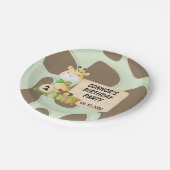 Niedliche Giraffe für Kleinkinder Pappteller (Schrägansicht)