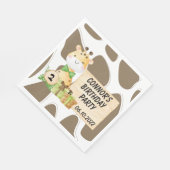 Niedliche Giraffe für Kleinkinder Serviette (Ecke)