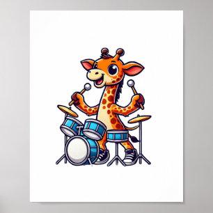 Niedliche Giraffe für Trommler-Giraffen Poster