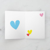 Niedliche Giraffe Geburtskarte Karte (Innenseite)