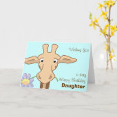 Niedliche Giraffe Geburtskarte Karte (Gelbe Blume)