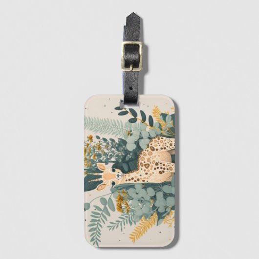 Niedliche Giraffe Gepäckanhänger (Vorderseite Vertikal)